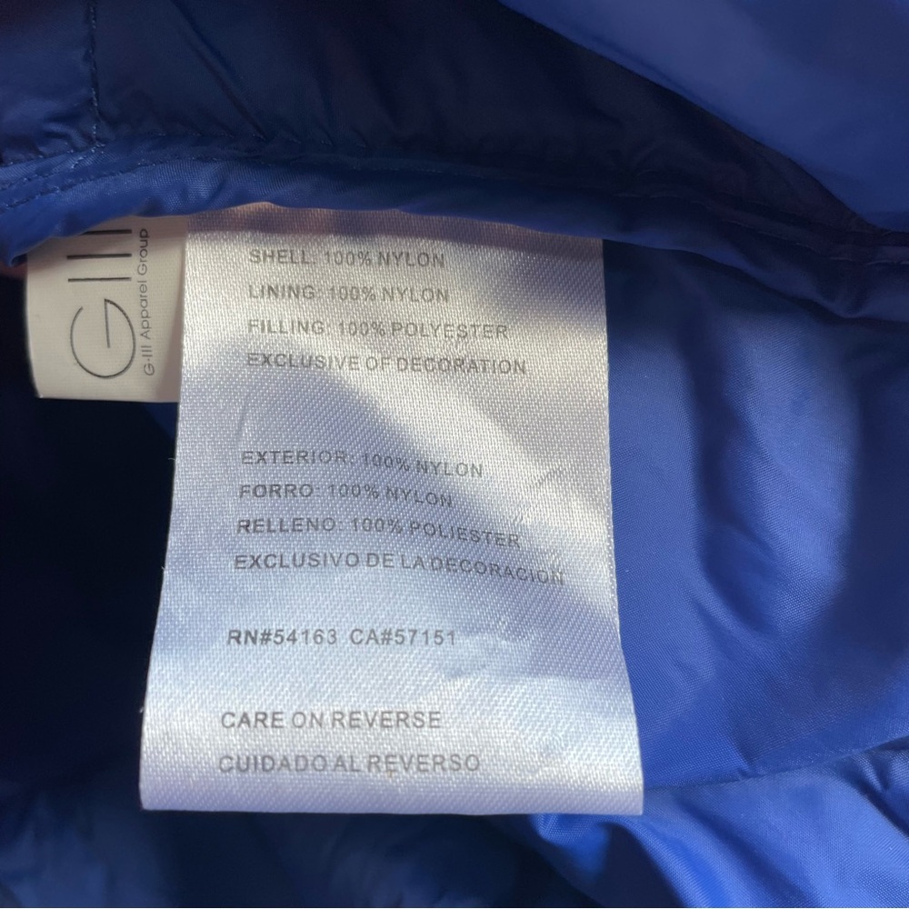 NASCAR Blue Men's Puffer Jacket Xl Full Zip #48 - Picture 4 of 5